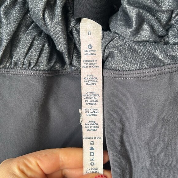 Lululemon Athletica Pure Balance Heather Grey Yoga Tank Top Womens Size Medium 8 - Picture 5 of 6